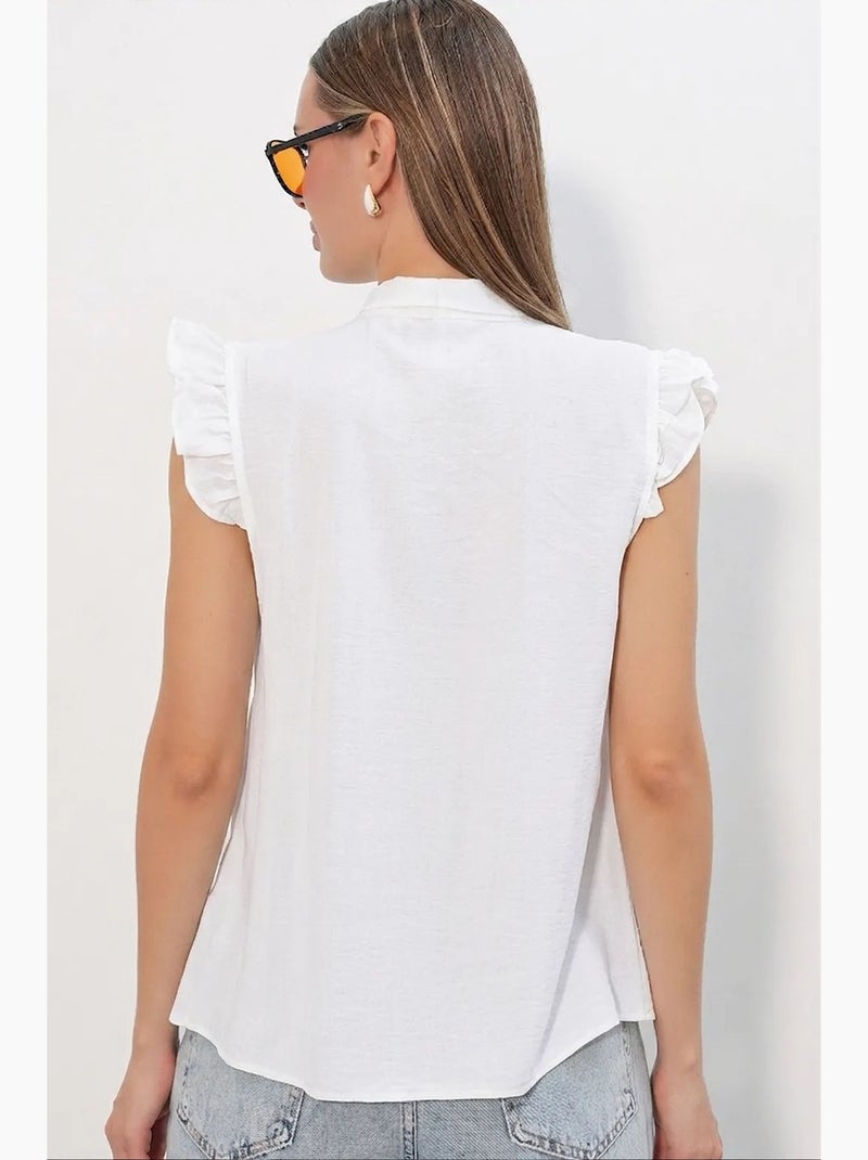 Camisa de viscose e nylon bdart Branco - Kiabi