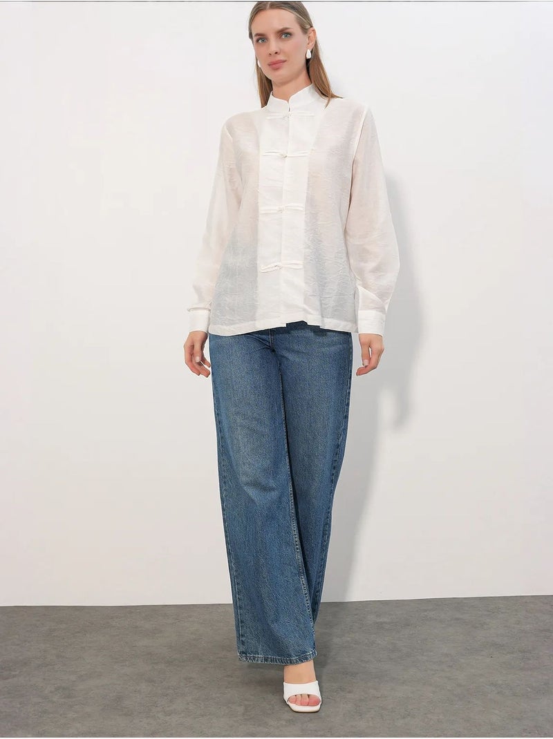 Camisa de viscose e nylon bdart Branco - Kiabi