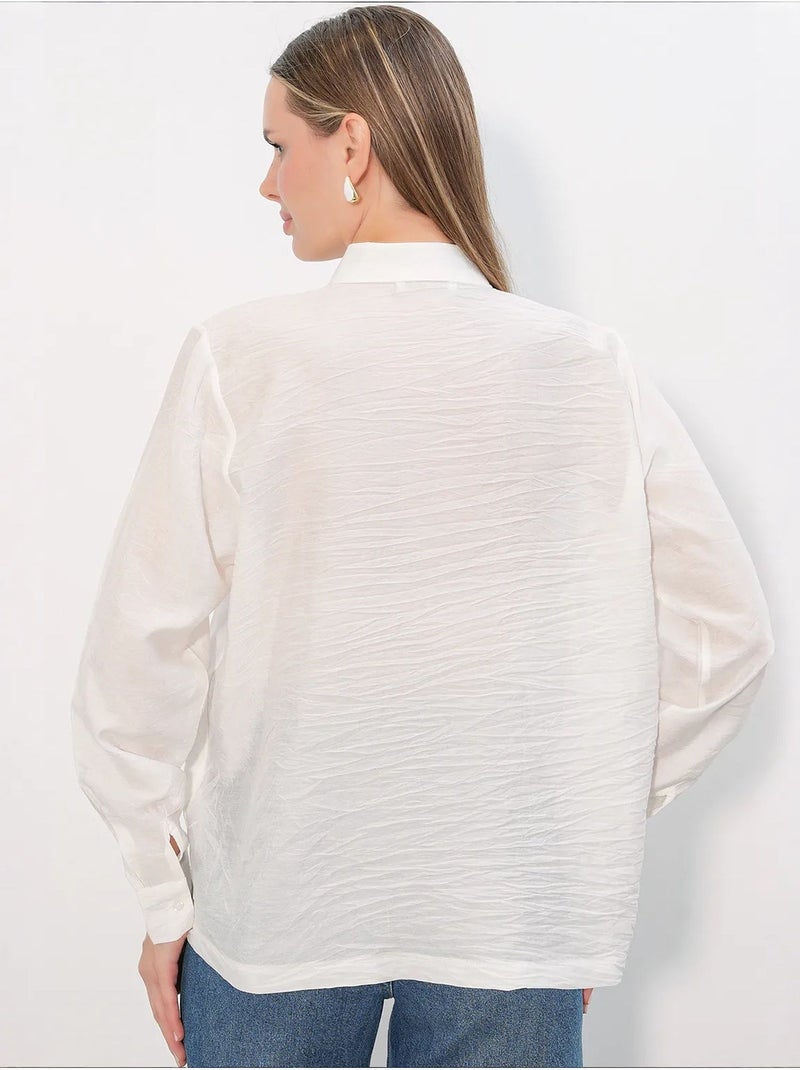 Camisa de viscose e nylon bdart Branco - Kiabi