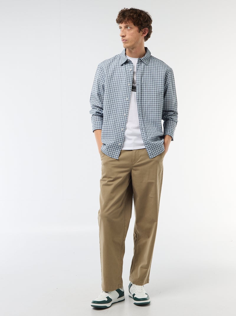 Camisa de Xadrez Azul - Kiabi