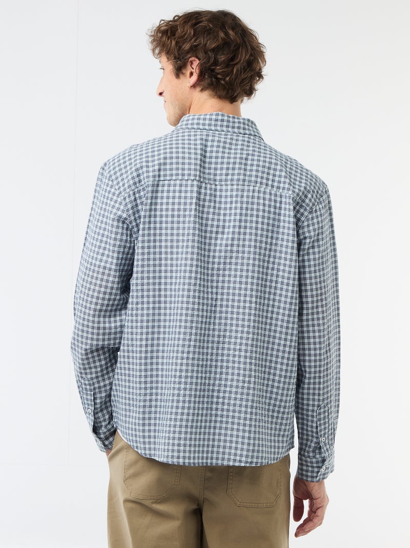 Camisa de Xadrez Azul - Kiabi