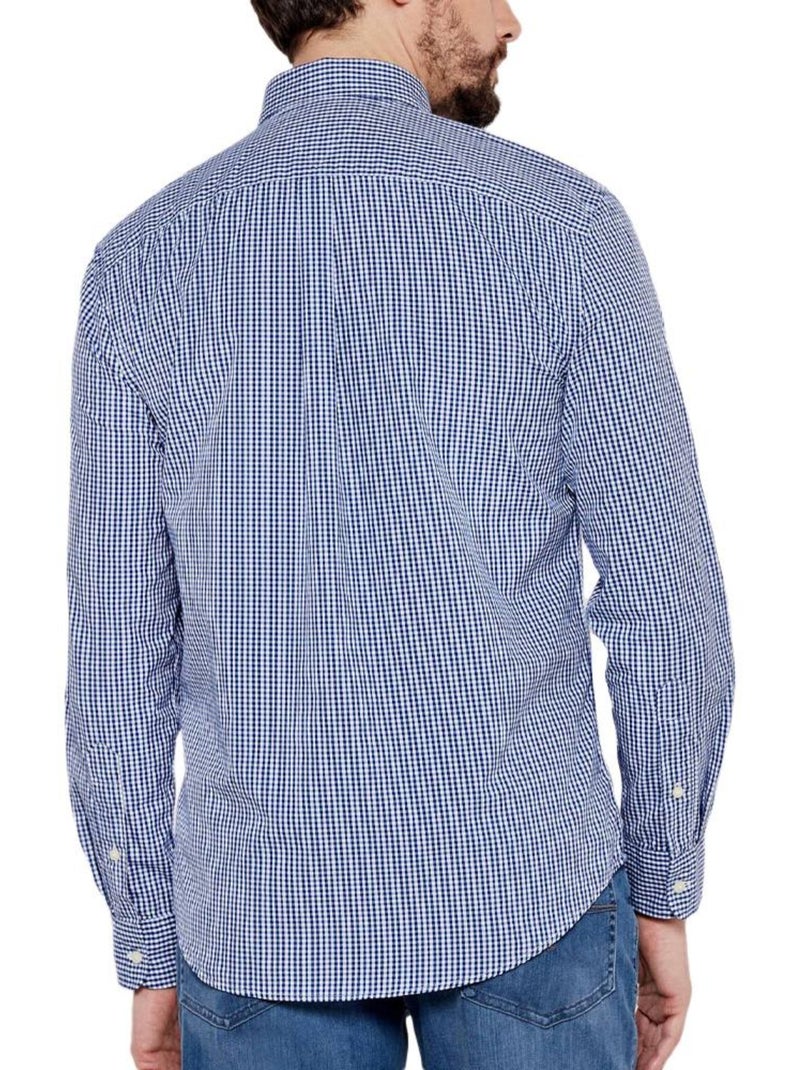 Camisa de Xadrez Azul Tommy Hilfiger Flex Poplin Gingham para Homem Azul - Kiabi