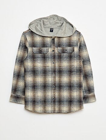 Camisa de Xadrez com Capuz