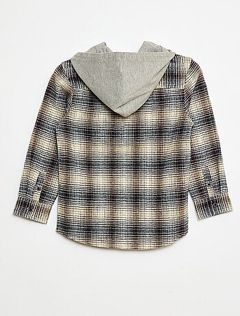 Camisa de Xadrez com Capuz