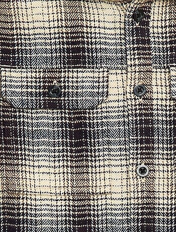 Camisa de Xadrez com Capuz