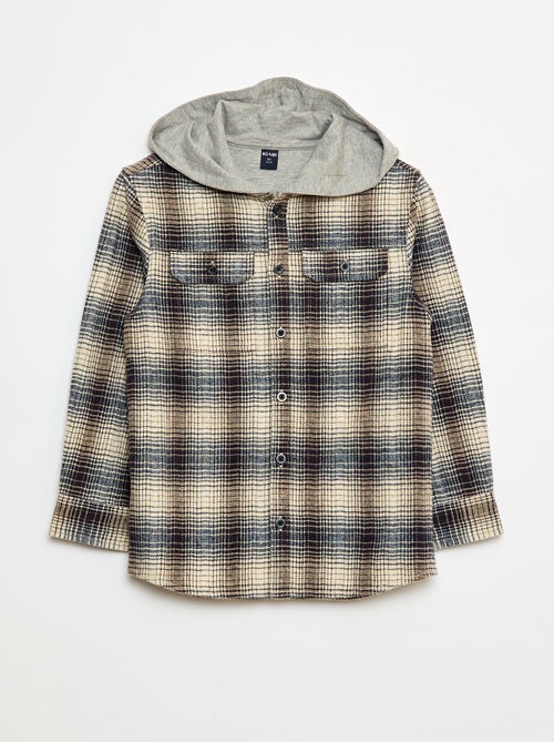 Camisa de Xadrez com Capuz - Kiabi
