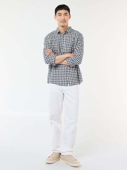 Camisa de Xadrez em Flanela de Algodão - Kiabi