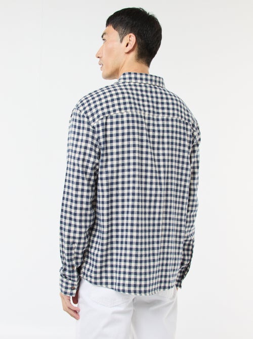 Camisa de Xadrez em Flanela de Algodão - Kiabi