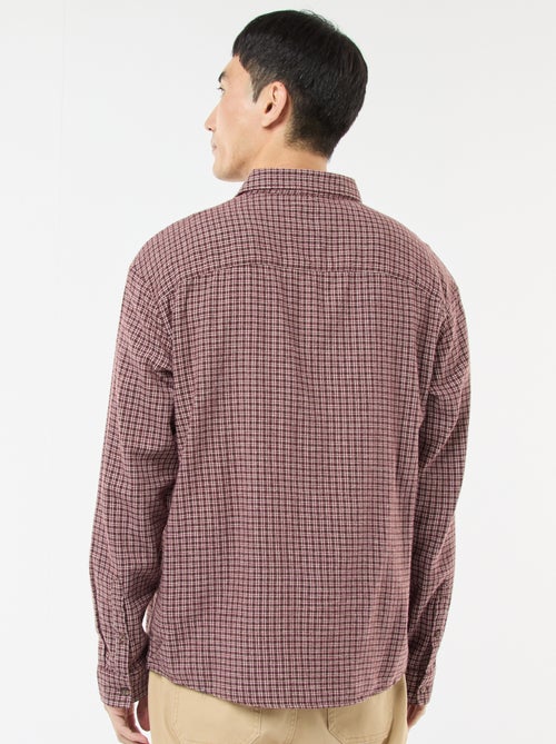 Camisa de Xadrez em Flanela de Algodão - Kiabi