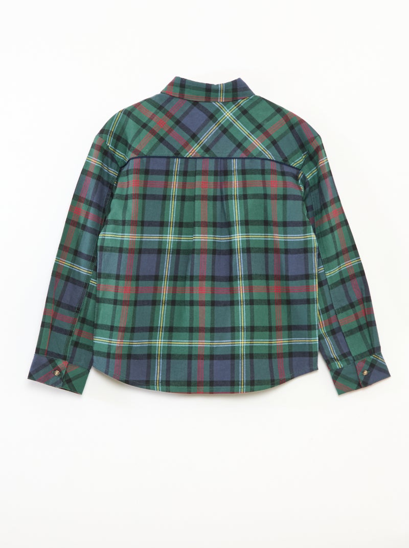 Camisa de Xadrez 'Kiabi & Catherine Painvin' Regular em Algodão Verde - Kiabi