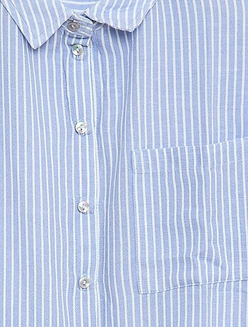 Camisa direita às riscas - Fácil de vestir