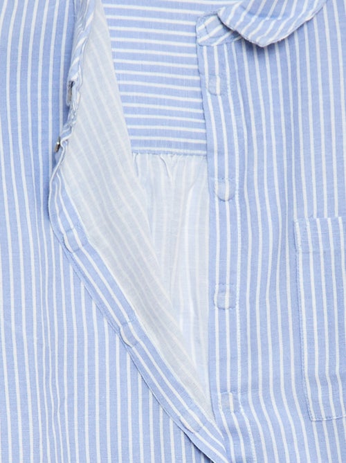 Camisa direita às riscas - Fácil de vestir - Kiabi