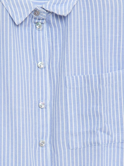 Camisa direita às riscas - Fácil de vestir - Kiabi
