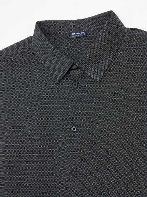 Camisa dobby com padrão - Kiabi