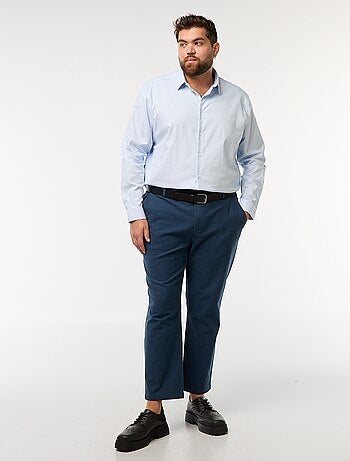 Camisa dobby corte slim com padrão