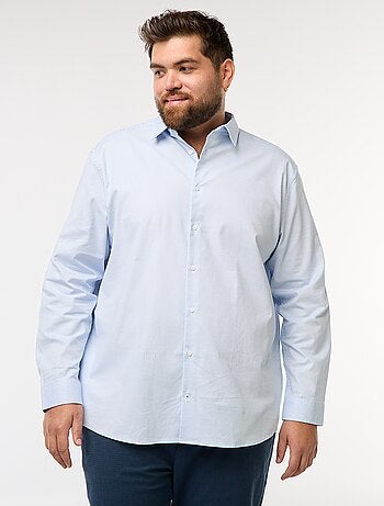 Camisa dobby corte slim com padrão