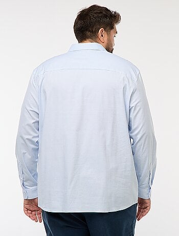 Camisa dobby corte slim com padrão