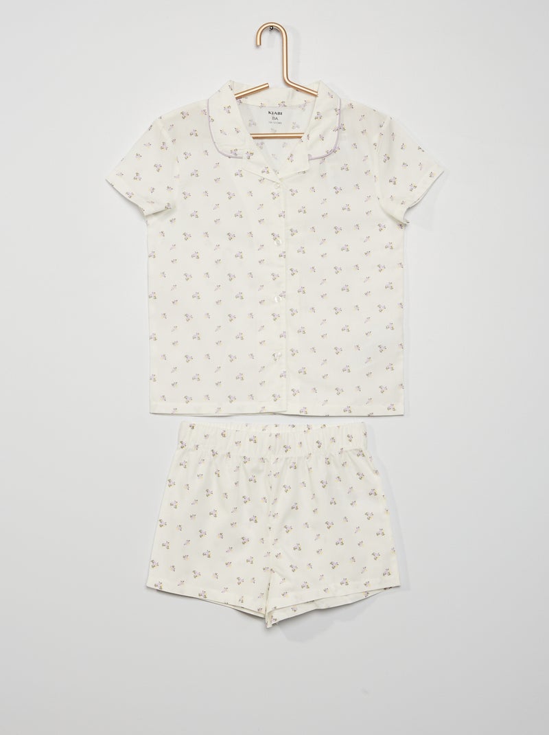Camisa e calções de dormir fantasia BRANCO - Kiabi
