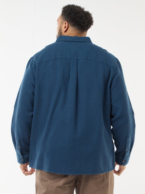 Camisa efeito gofrado lisa - Kiabi