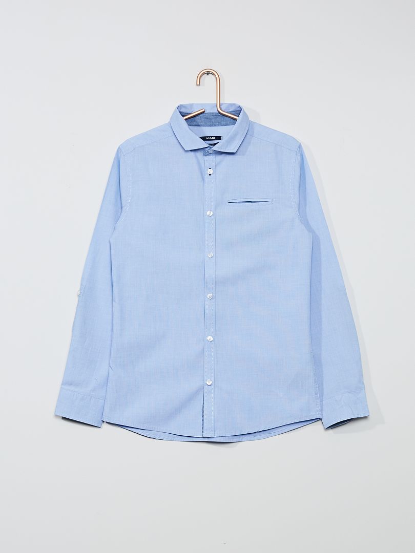 Camisa em algodão Azul - Kiabi