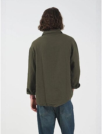 Camisa em algodão de mangas compridas de ajuste descontraído giesto