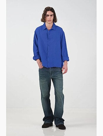 Camisa em algodão de mangas compridas de ajuste largo giesto