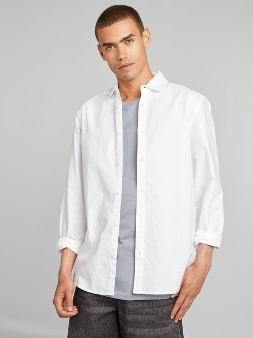 Camisa em algodão Oxford - Kiabi