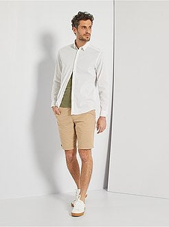 Camisa em algodão Seersucker - Kiabi