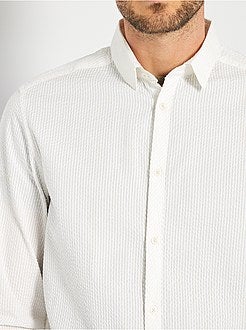 Camisa em algodão Seersucker - Kiabi
