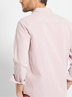 Camisa em algodão Seersucker - Kiabi