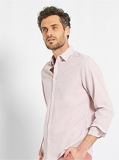 Camisa em algodão Seersucker - Kiabi
