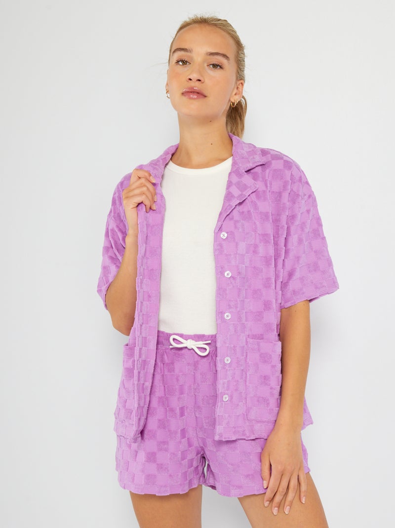 Camisa em felpa ROSA - Kiabi