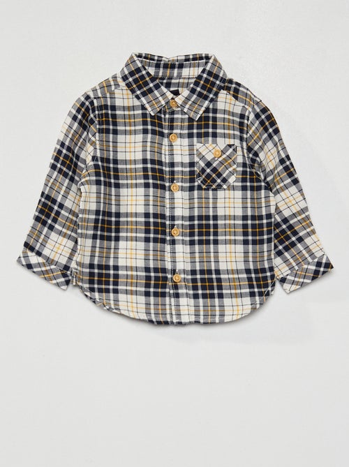 Camisa em flanela aos quadrados - Kiabi
