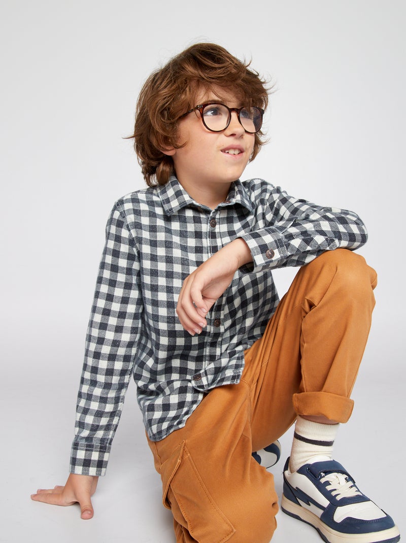 Camisa em flanela Azul - Kiabi