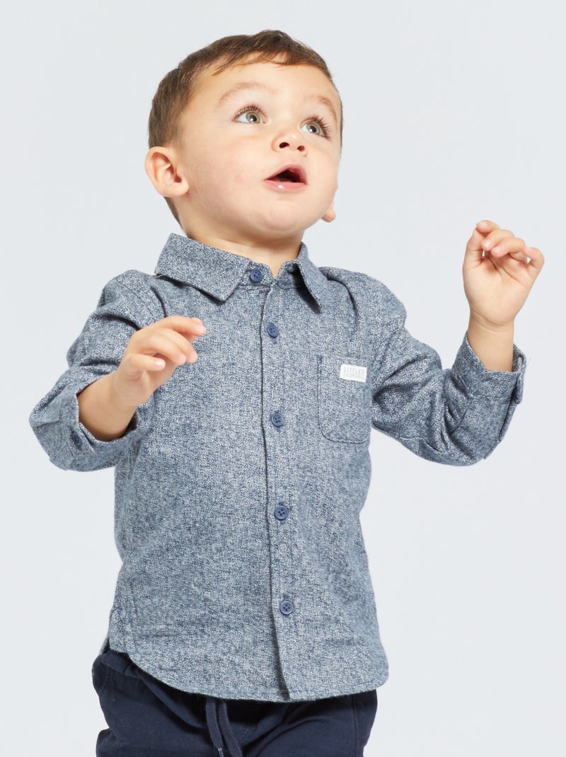 Camisa em flanela Azul - Kiabi