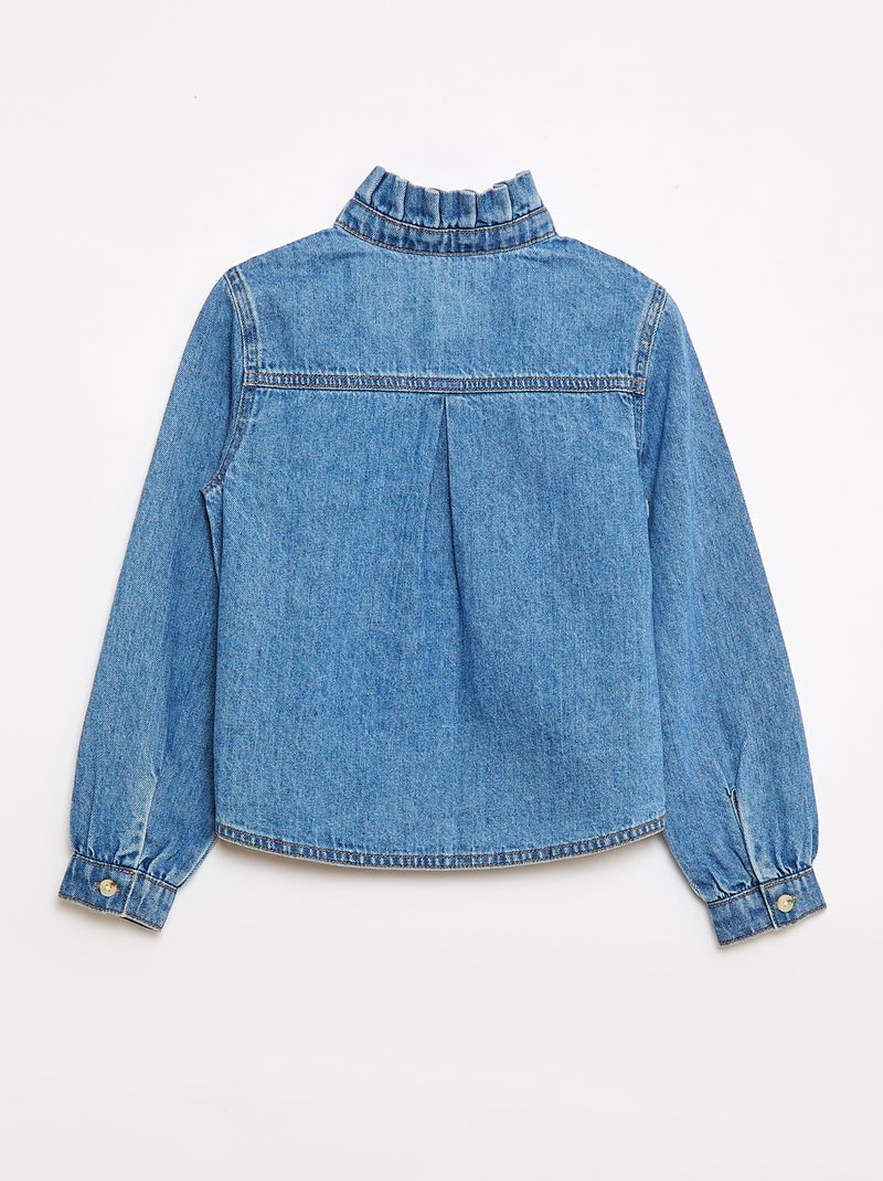 Camisa em ganga Azul - Kiabi