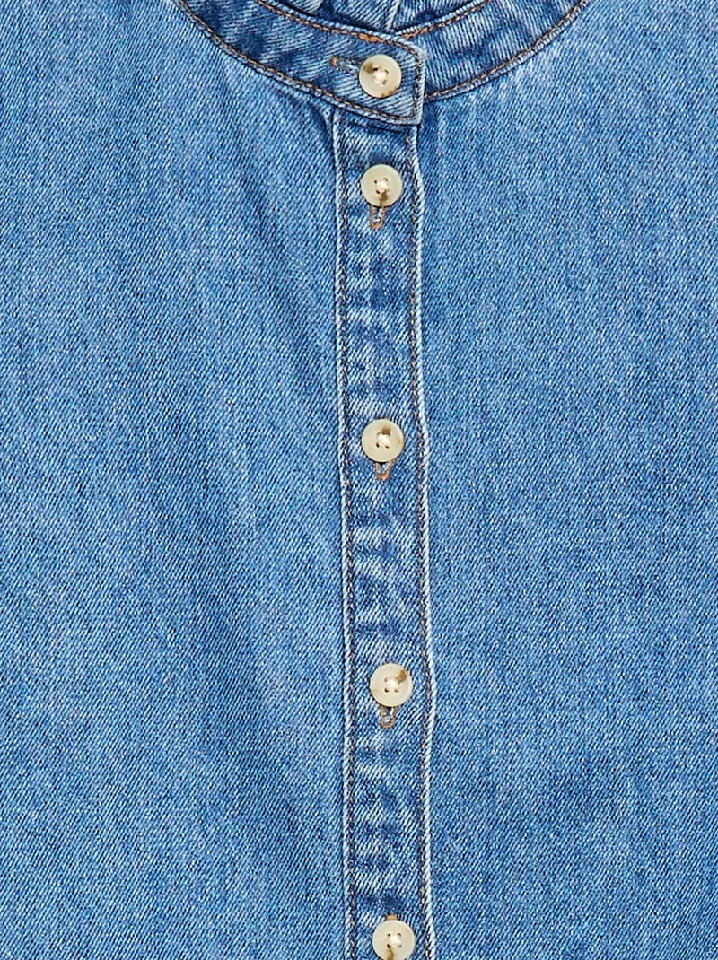Camisa em ganga Azul - Kiabi