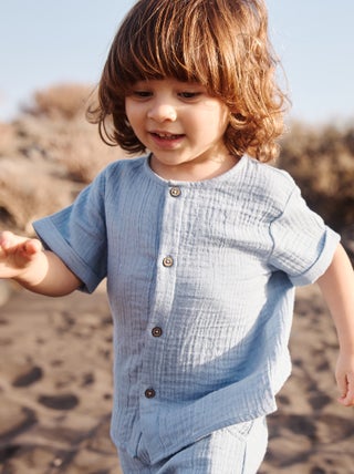 Camisa em gaze de algodão