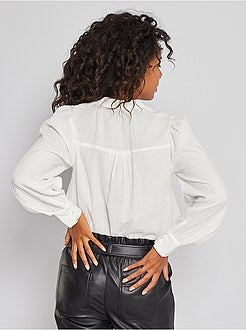 Camisa em gaze de algodão - Kiabi