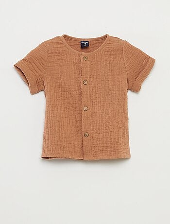 Camisa em gaze de algodão