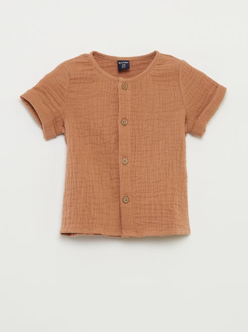 Camisa em gaze de algodão - Kiabi