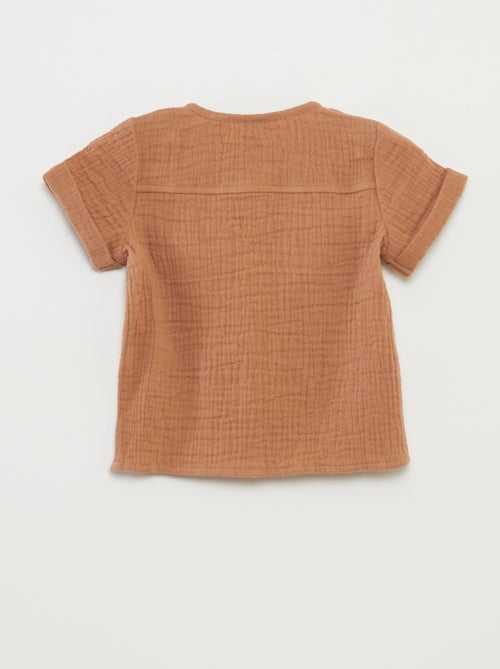 Camisa em gaze de algodão - Kiabi