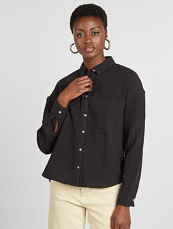 Camisa em gaze de algodão