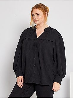 Camisa em gaze de algodão - Kiabi