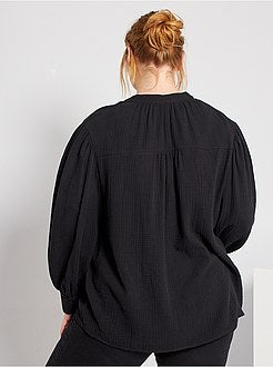 Camisa em gaze de algodão - Kiabi