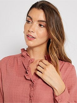 Camisa em gaze de algodão - Kiabi