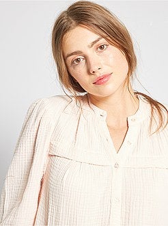 Camisa em gaze de algodão - Kiabi