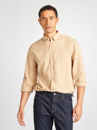 Camisa em linho misturado