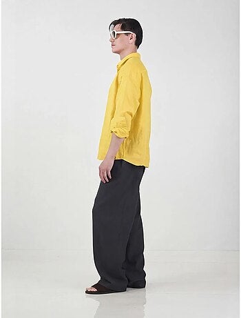 Camisa em linho oversize para homem giesto