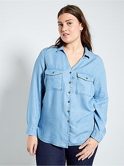 Camisa em lyocell - Kiabi